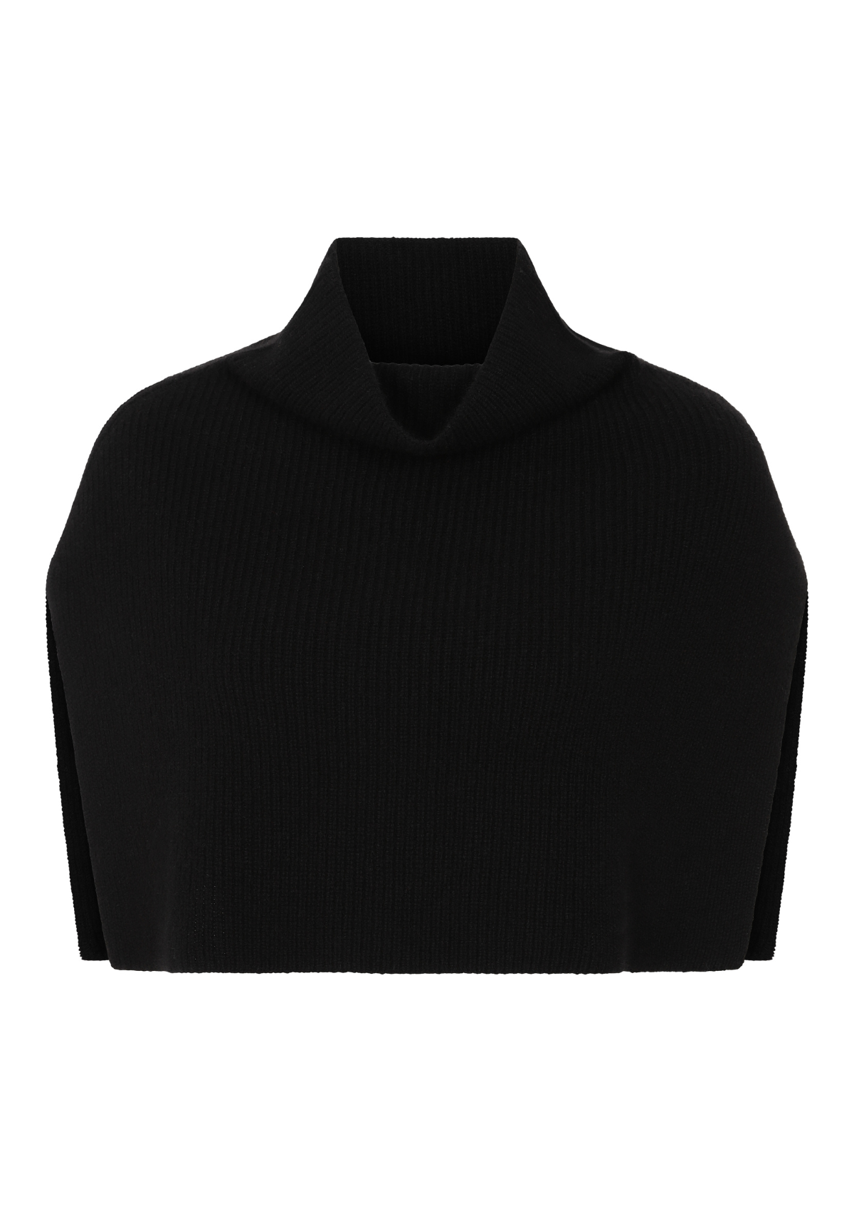 Ribbed Cashmere Snood in Black