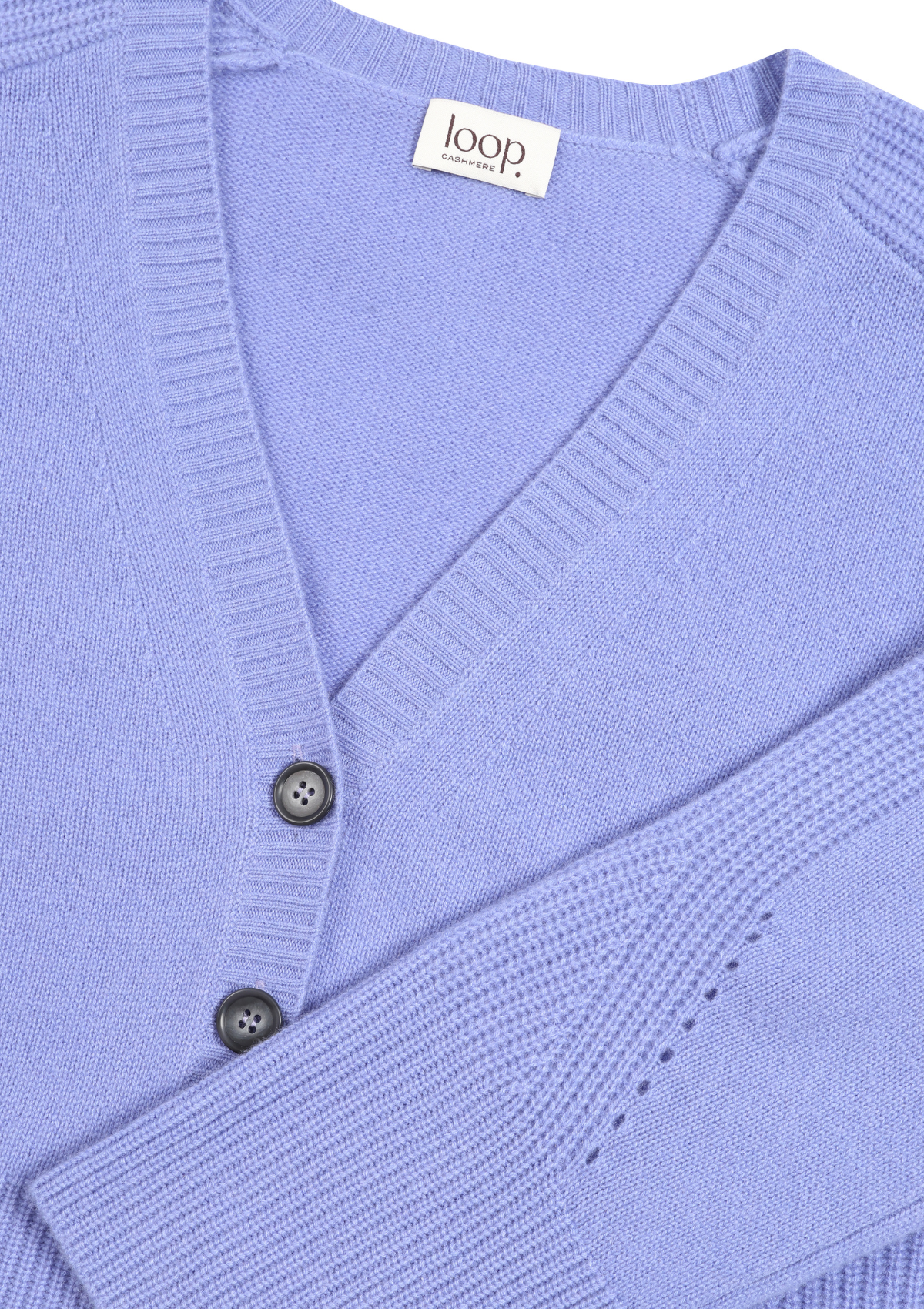 Cashmere Lofty Cardigan in Lupin Blue