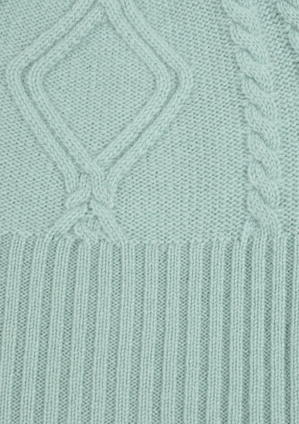 Cabled Hat in Seafoam Green