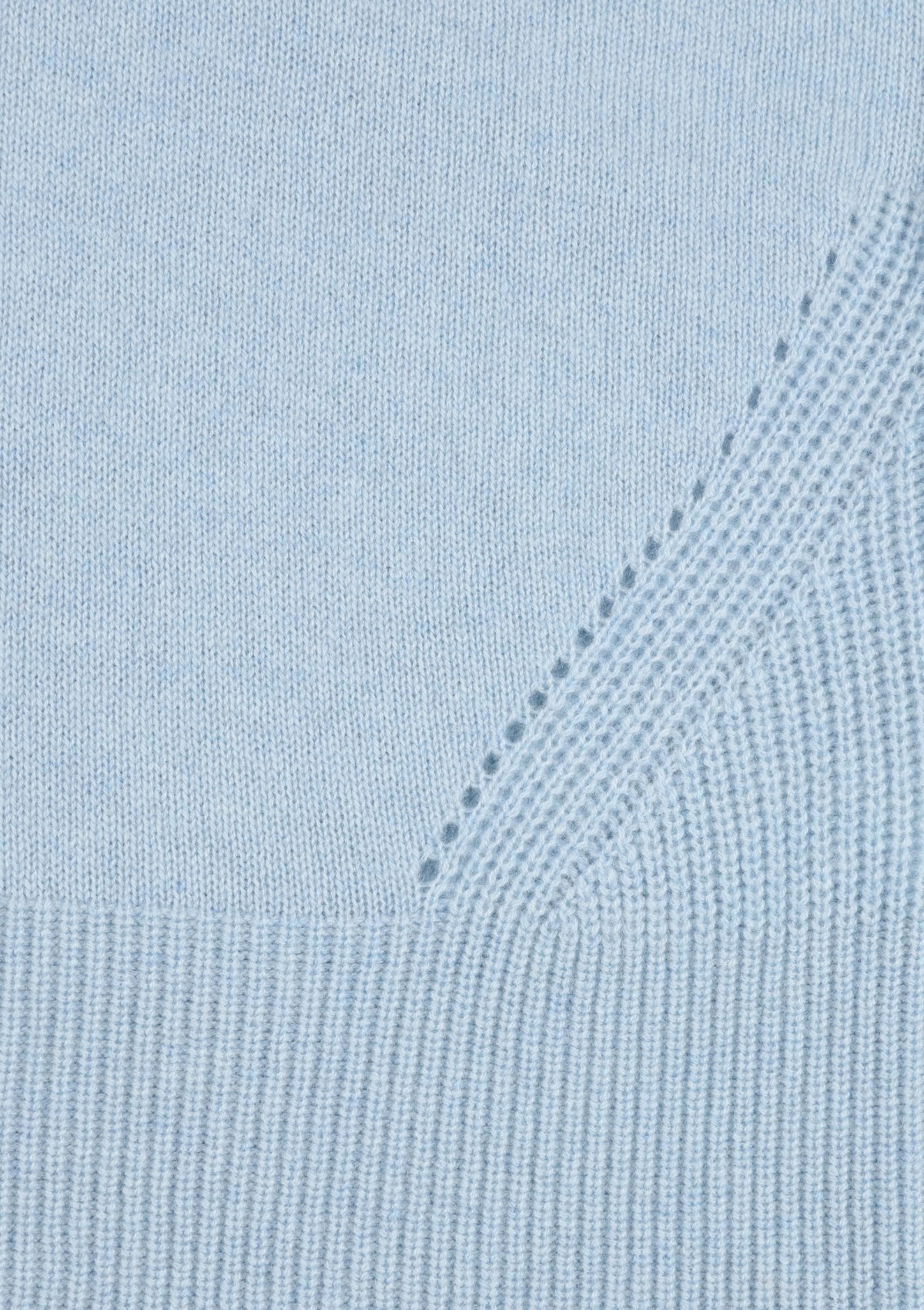 Ribbed Detail Lofty Crew Sweatshirt in Skyway Blue