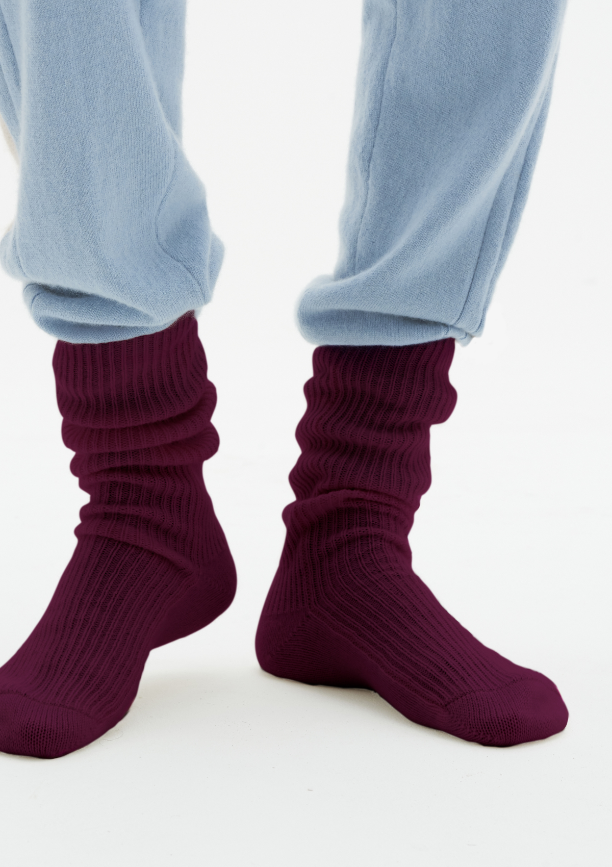 Cashmere Sock in Barolo Red