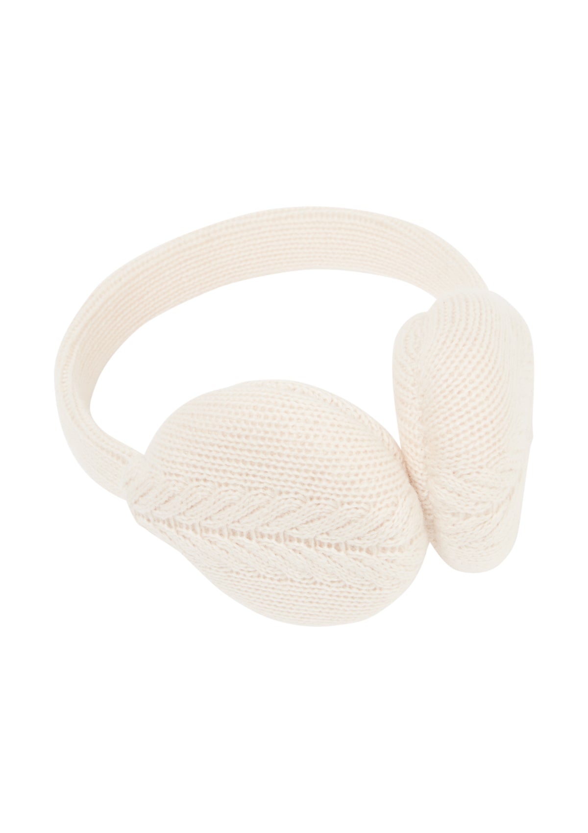The Luxe Cashmere Earmuffs in Feather