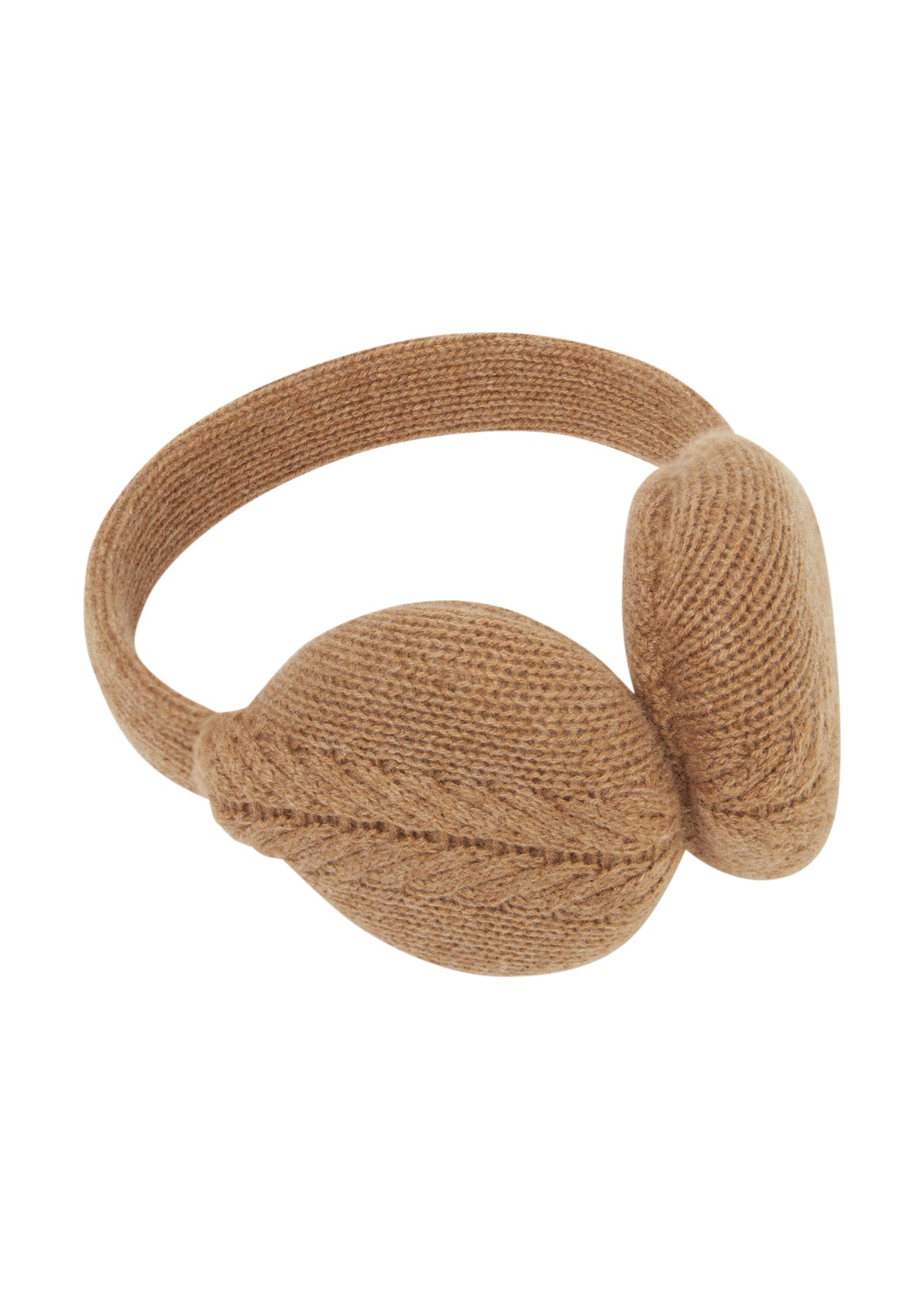 The Luxe Cashmere Earmuffs in Harvest Brown