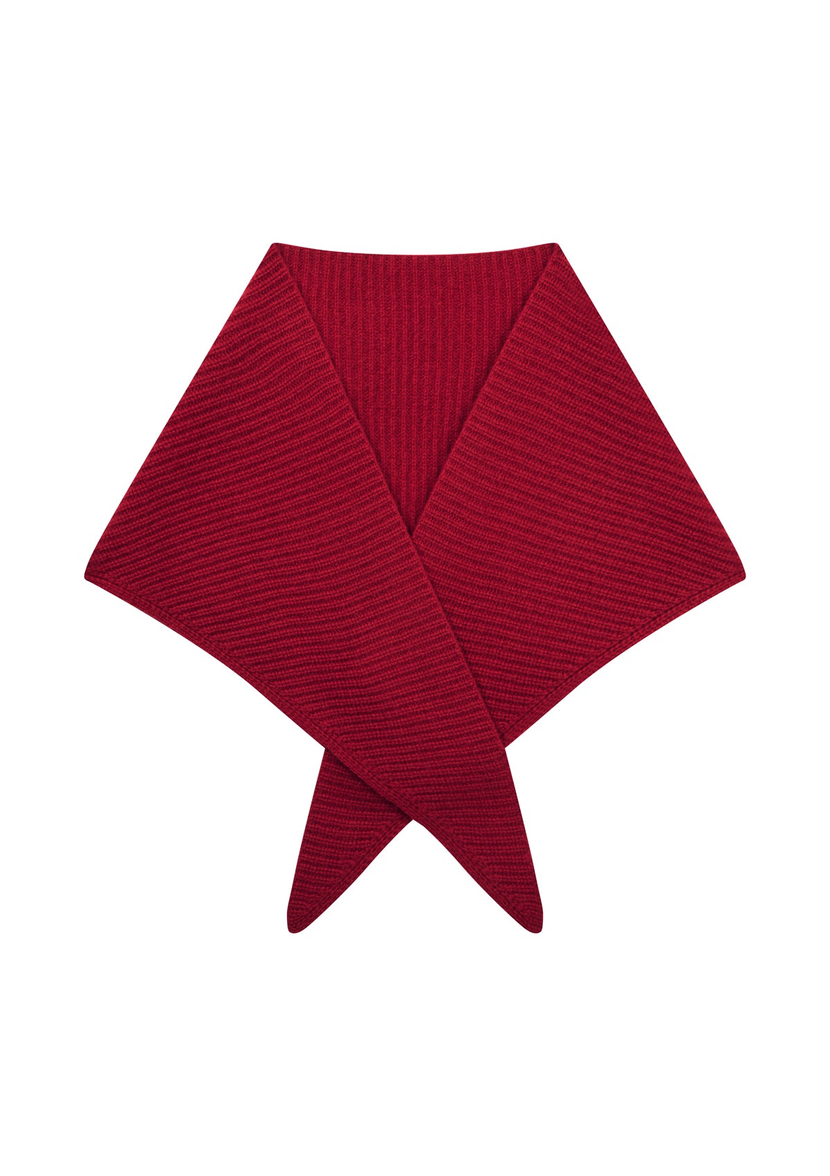 Cashmere Triangle Scarf in Garnet Red