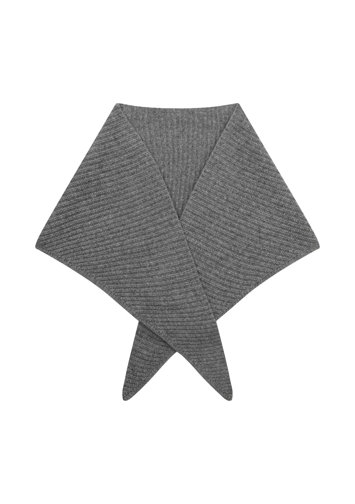 Cashmere Triangle Scarf in Pewter Grey