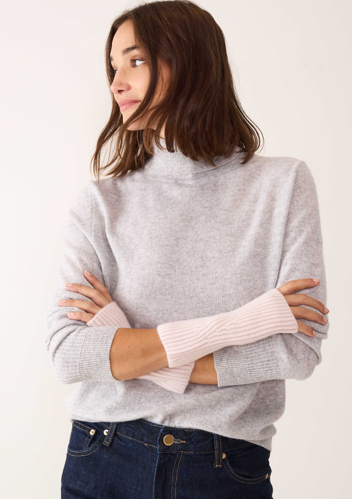 Cashmere Mitt in Ballet Pink