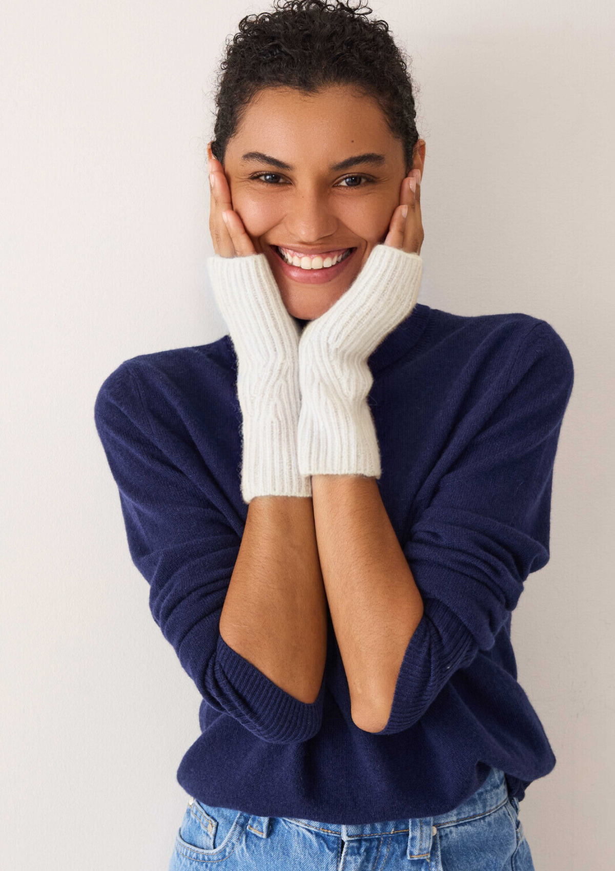 Cashmere Mitt in Snow White