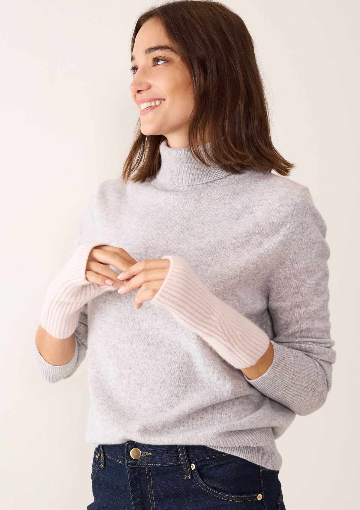 Cashmere Mitt in Ballet Pink