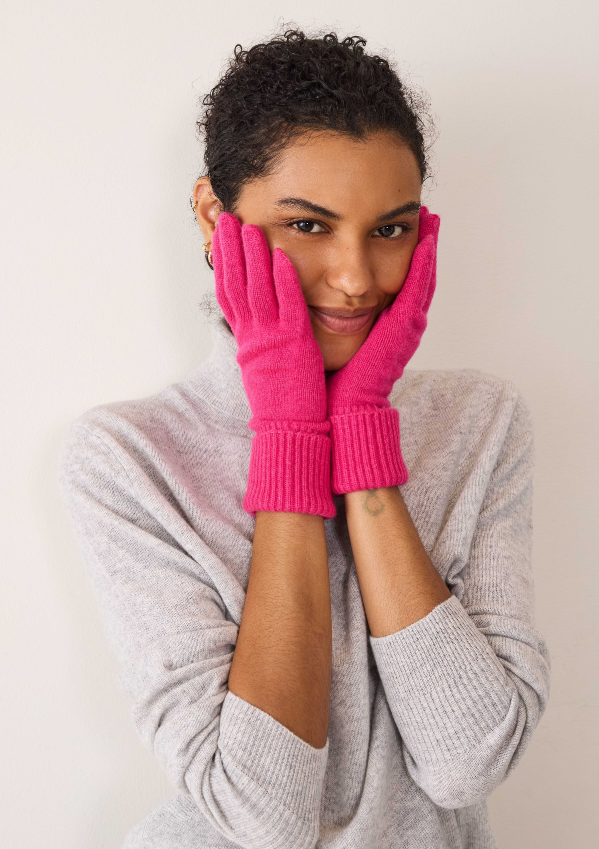 Cashmere Glove in Rose Pink