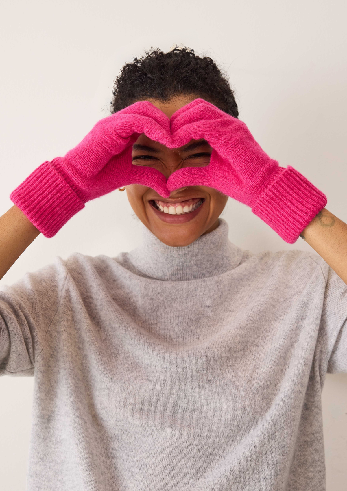 Cashmere Glove in Rose Pink