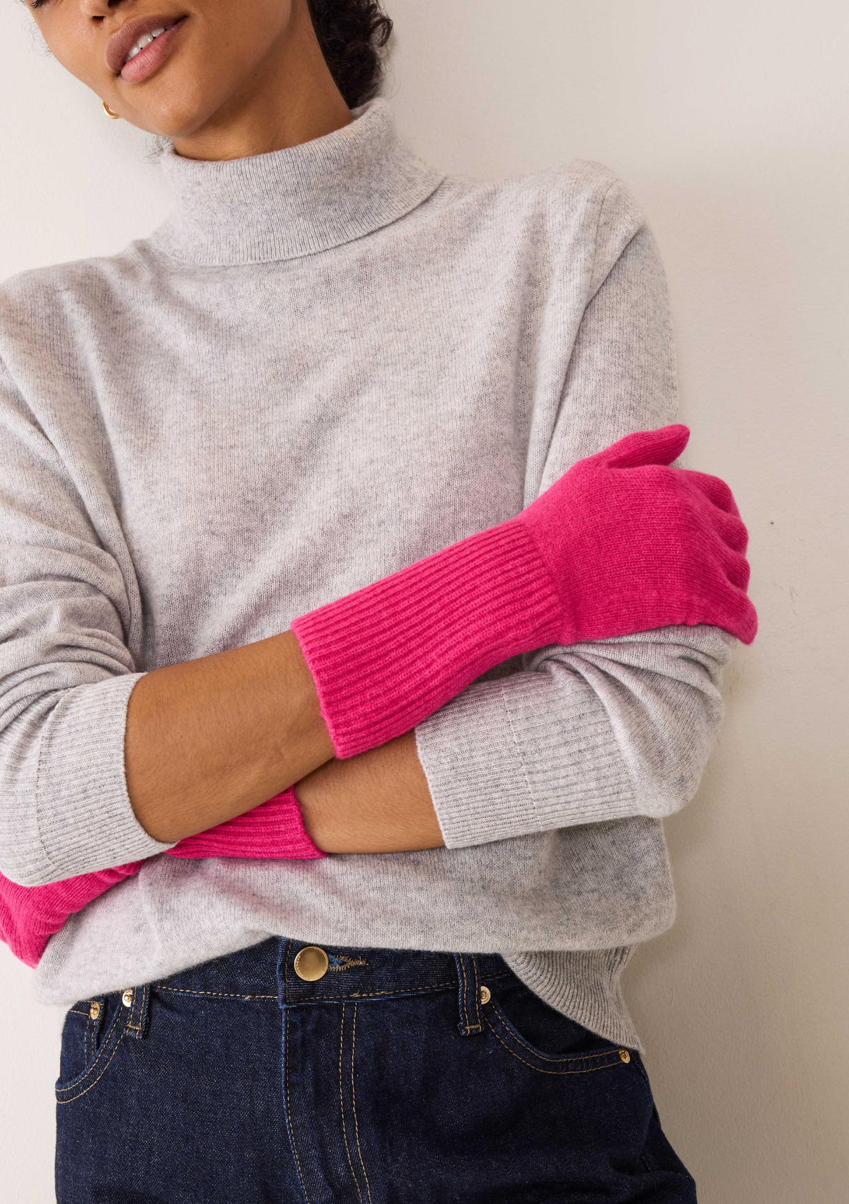 Cashmere Glove in Rose Pink