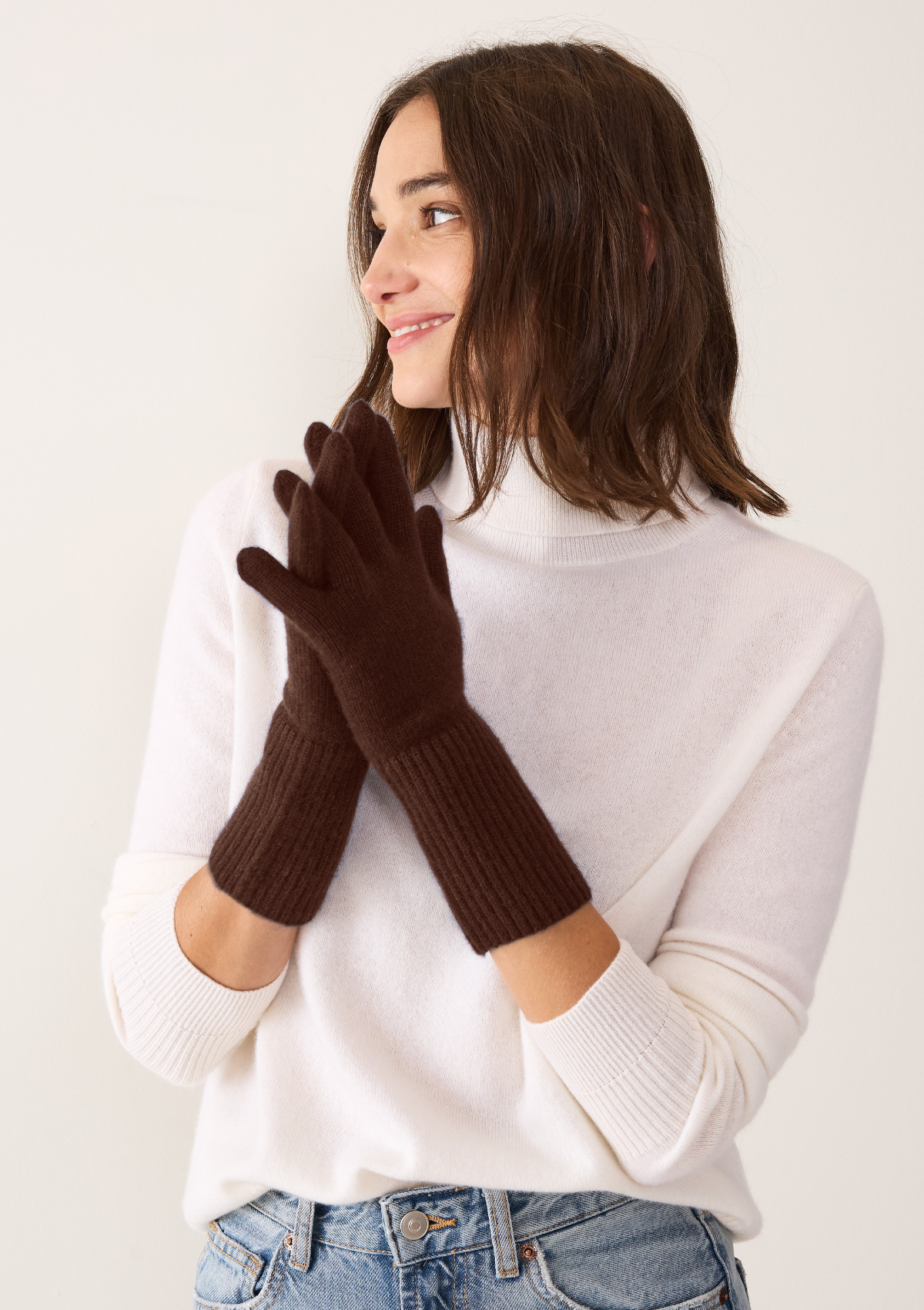 Cashmere Glove in Americano Brown