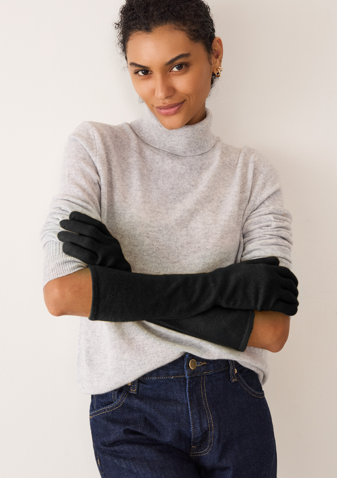 Longline Glove in Black