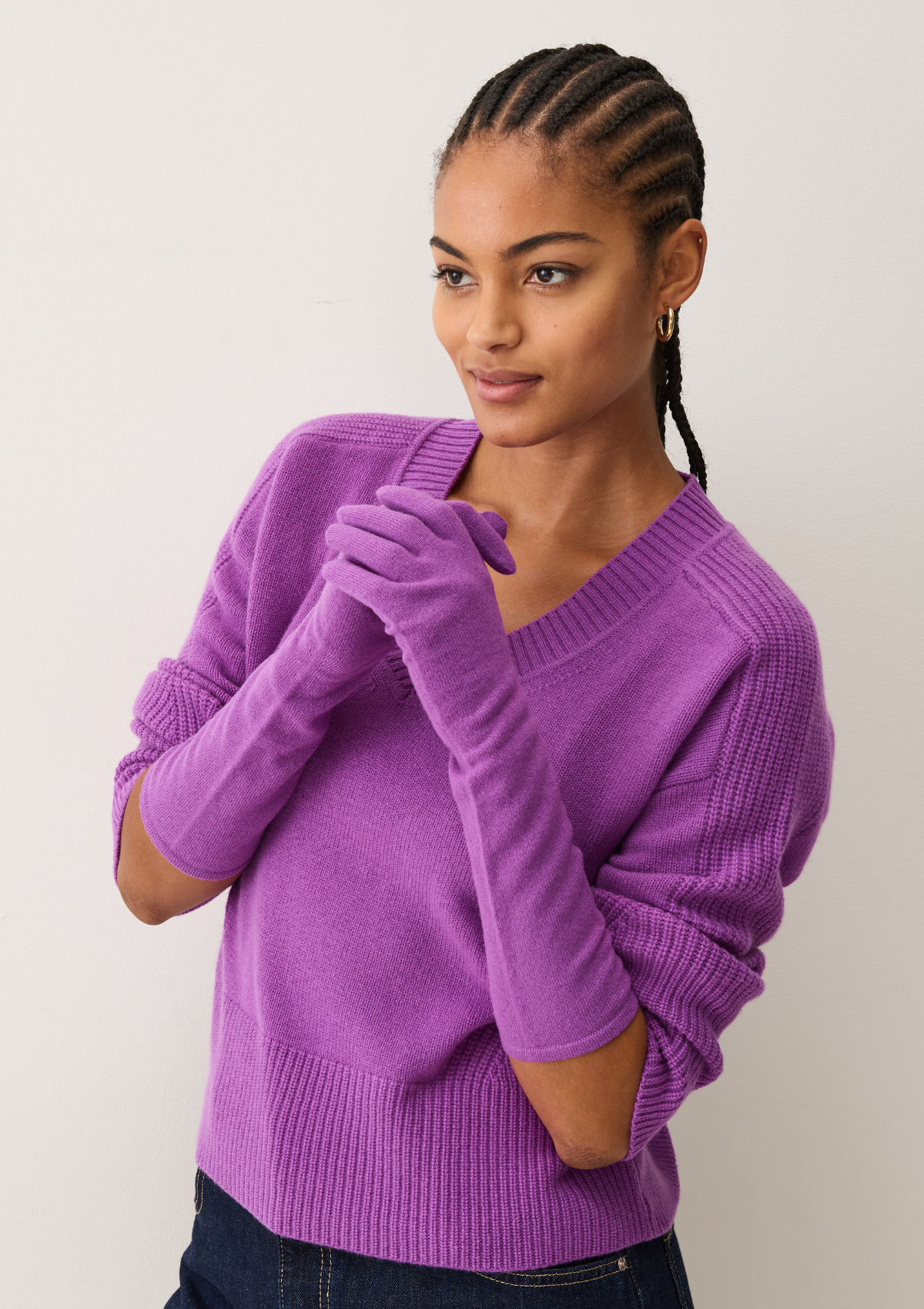 Longline Glove in Vibration Purple