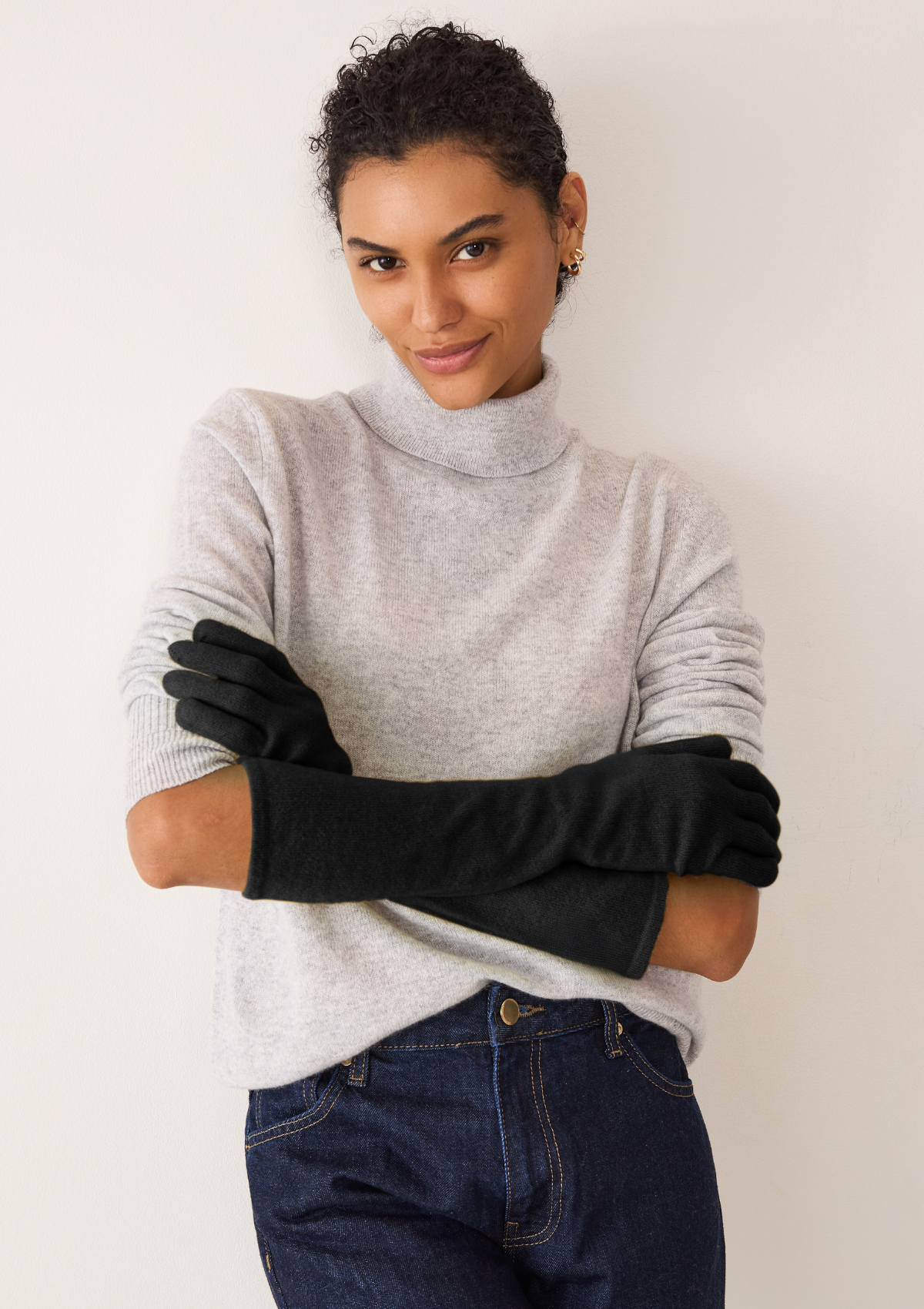 Longline Glove in Black