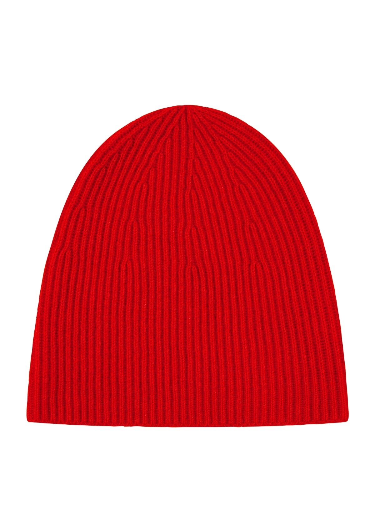 Cashmere Beanie in Postbox Red