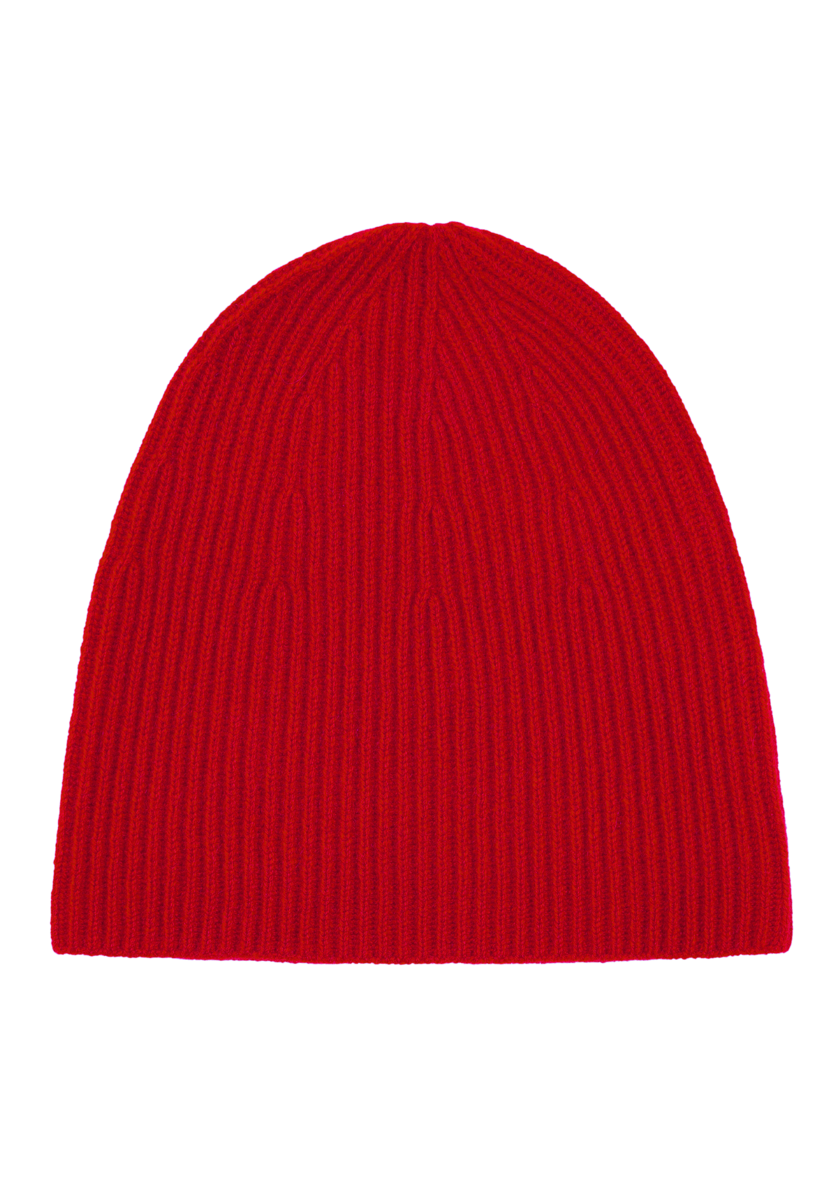 Cashmere Beanie in Postbox Red