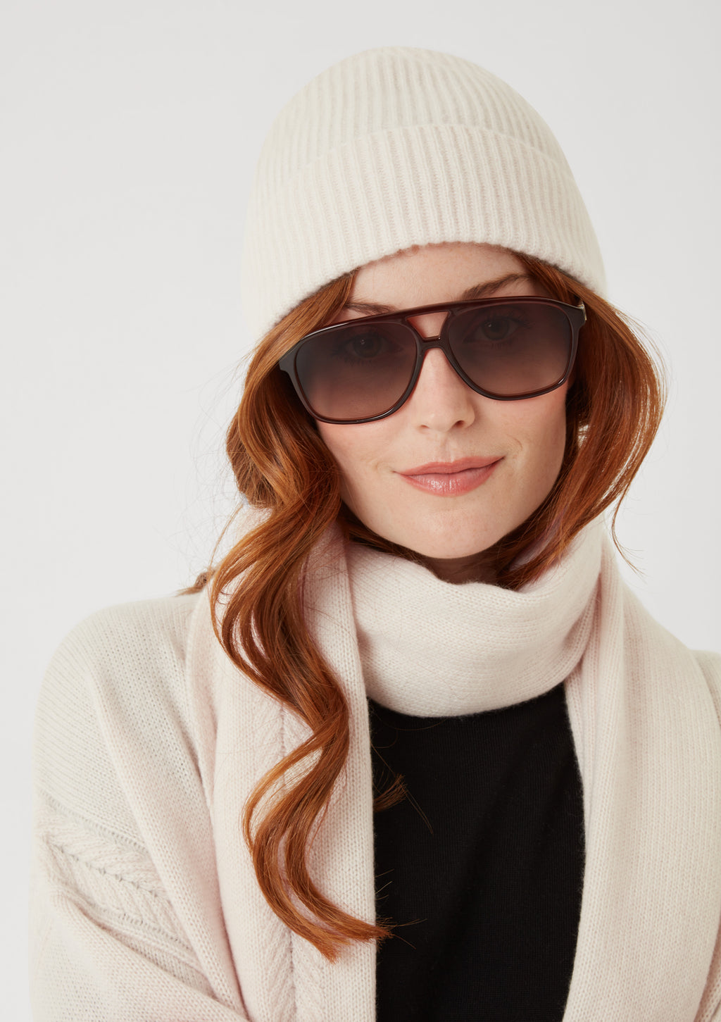 New Cashmere Beanie in Feather