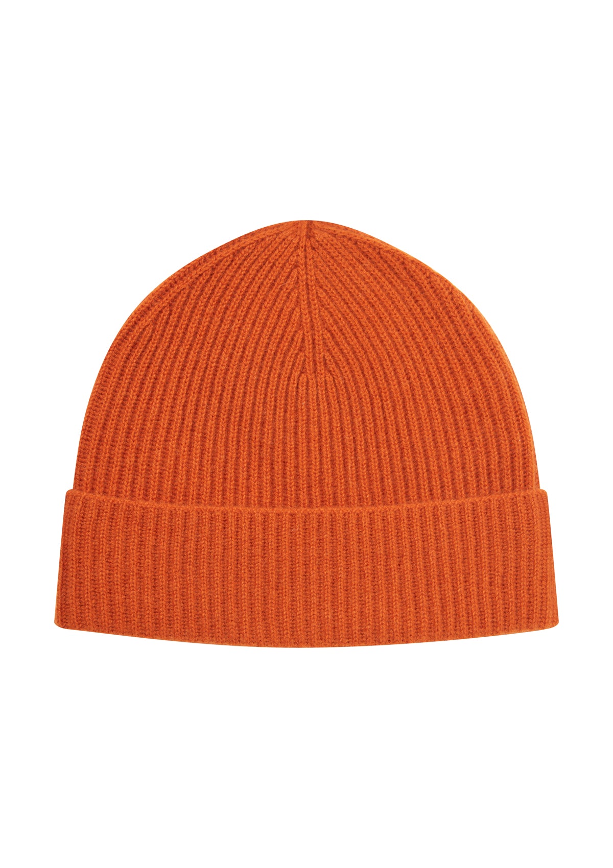 New Cashmere Beanie in Marmalade Orange