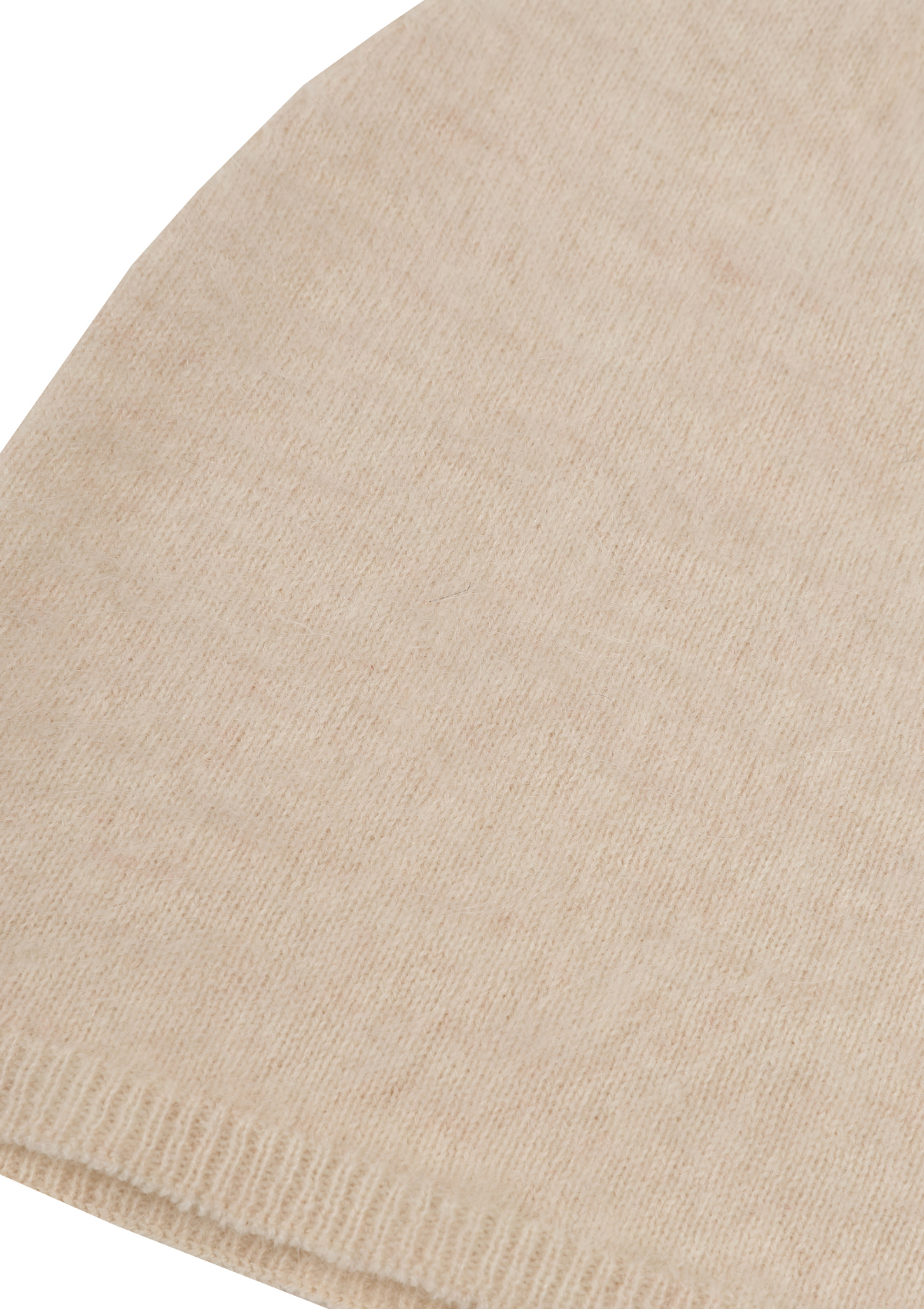 Brushed Cashmere Hat in Porcelaine White