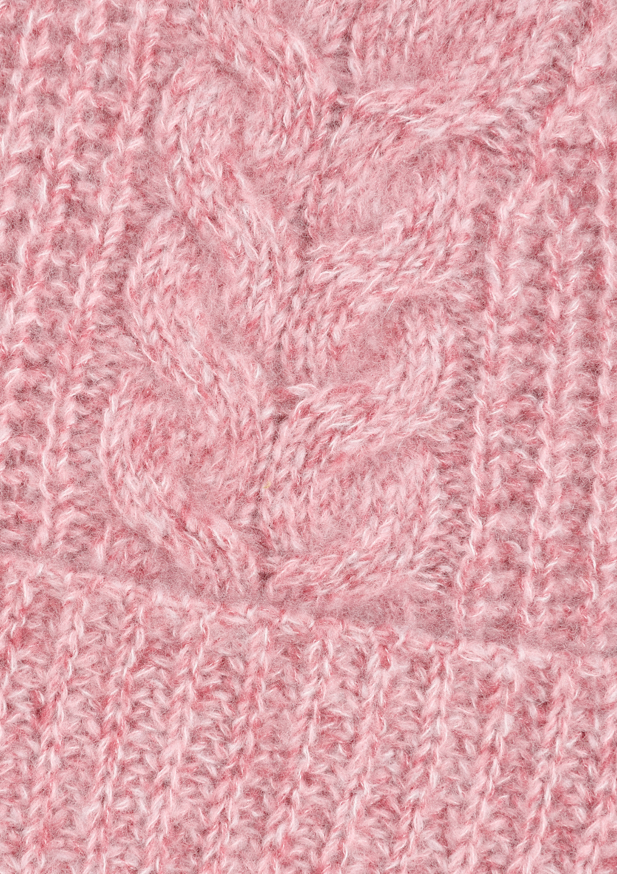 Silk & Cashmere Cable Beanie in Sugary Pink