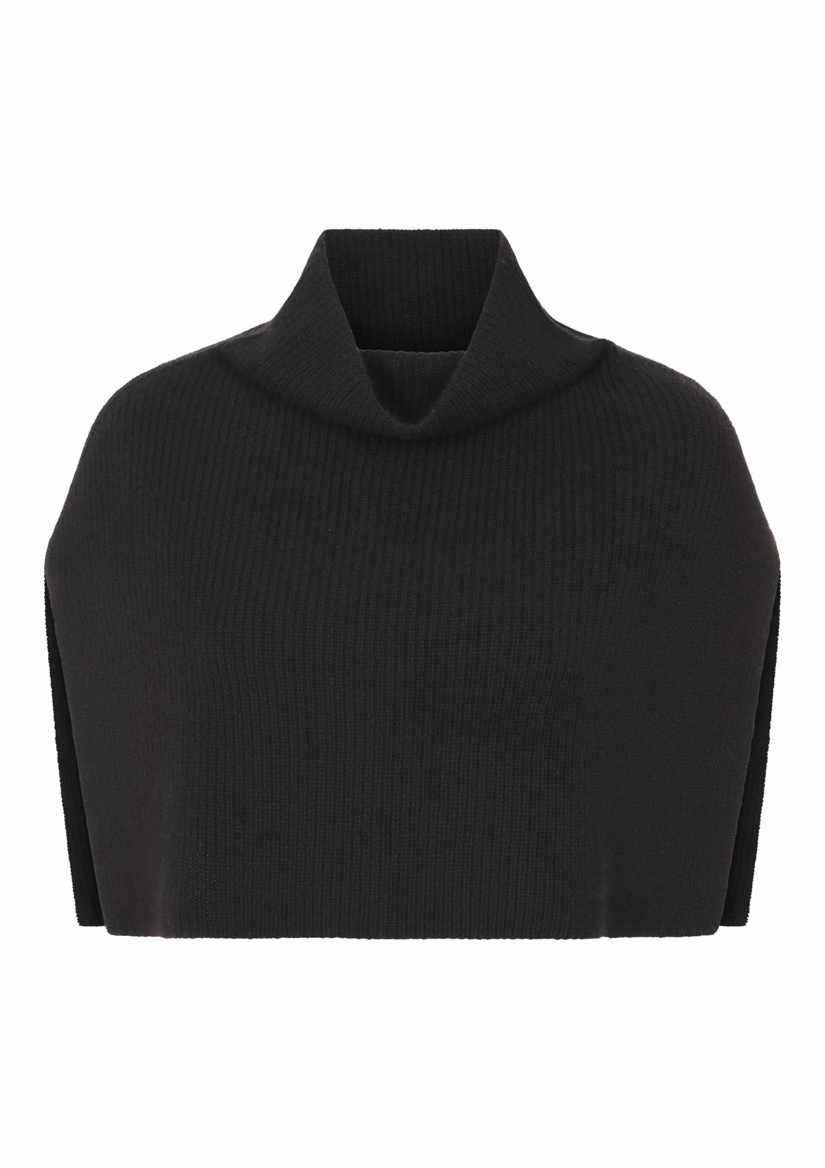 Ribbed Cashmere Snood in Black
