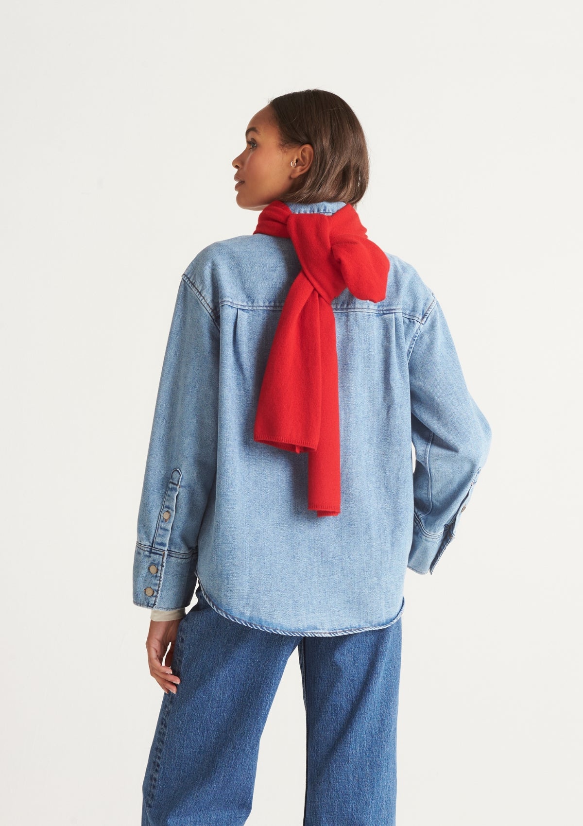Lofty Cashmere Scarf in Postbox Red