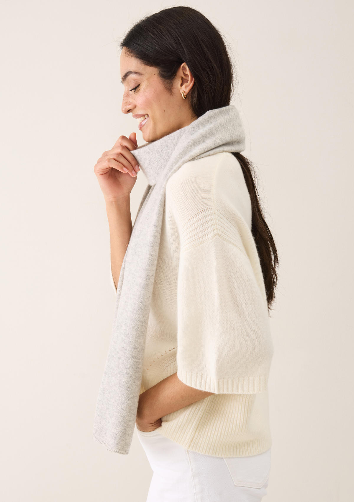 Lofty Cashmere Scarf in Foggy Grey