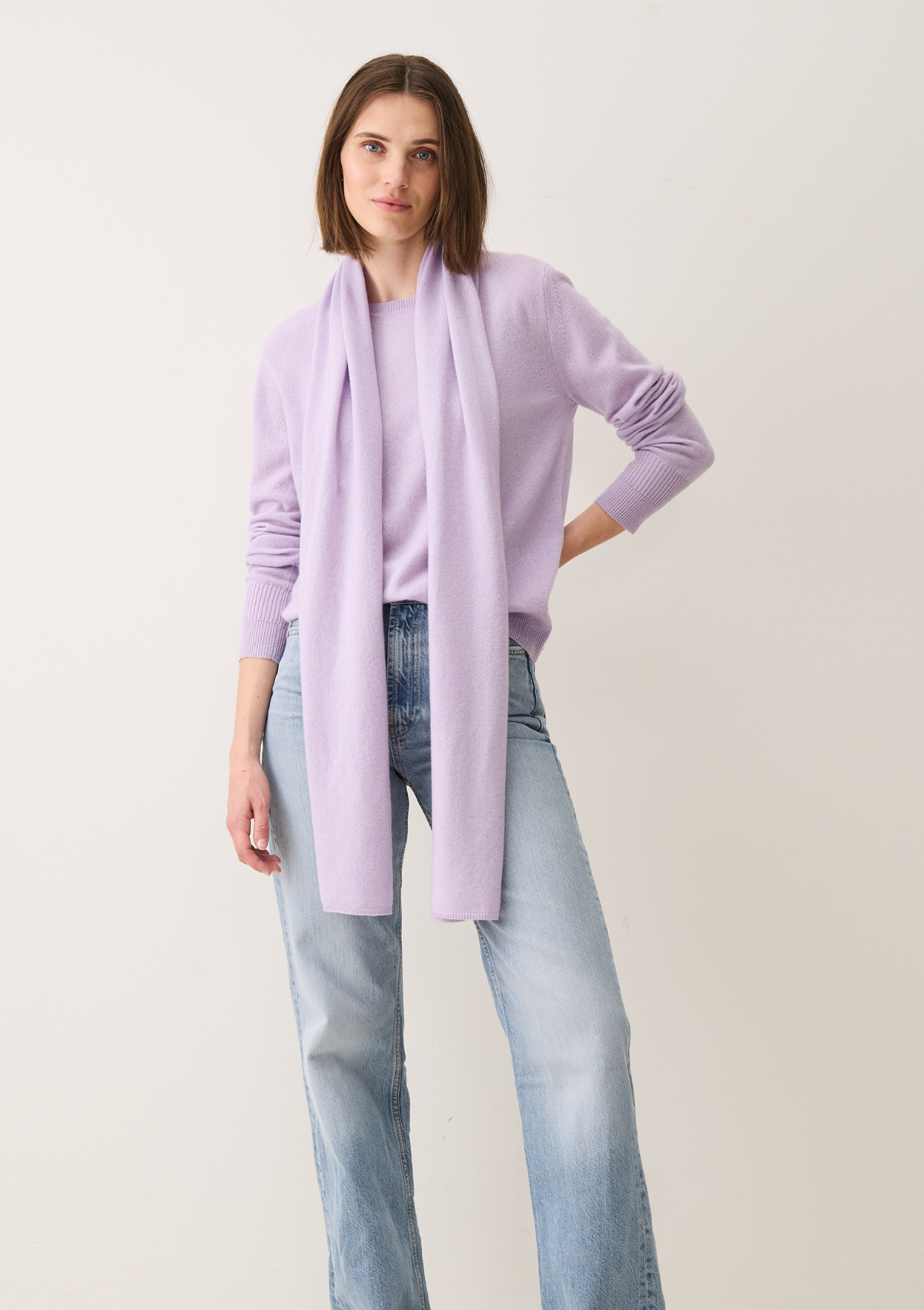 Lofty Cashmere Scarf in Siberian Lilac