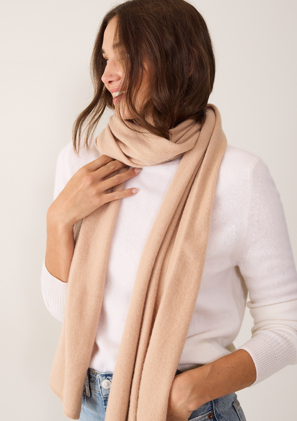 Lofty Cashmere Scarf in Toffee