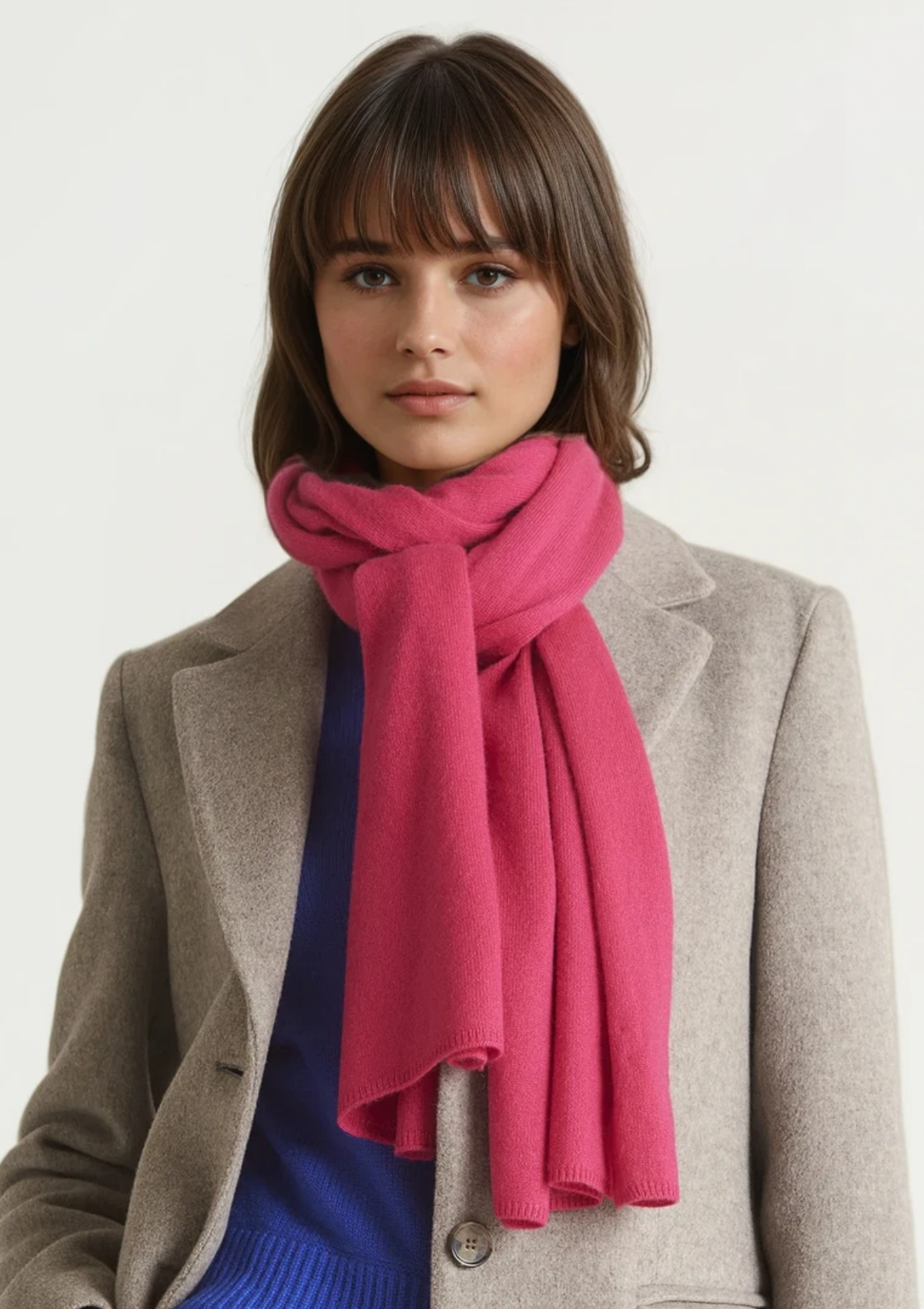 Lofty Cashmere Scarf in Cherry Pink
