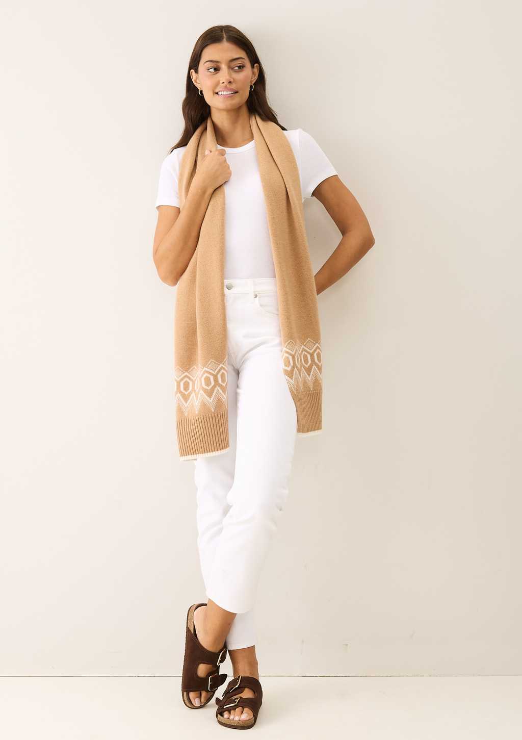 Scarf Praline Chalk