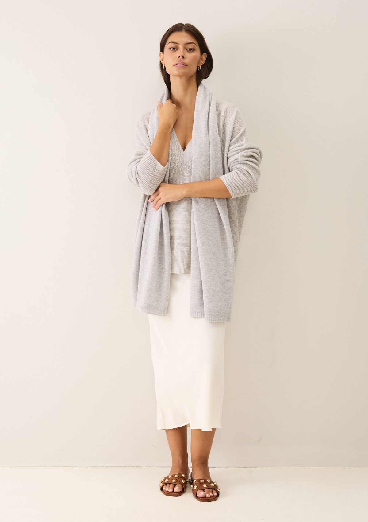 Featherweight scarf in Foggy Grey