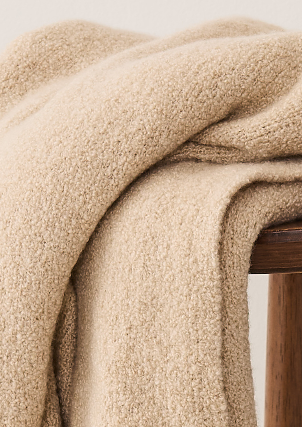Boucle Blanket in Smoke Beige