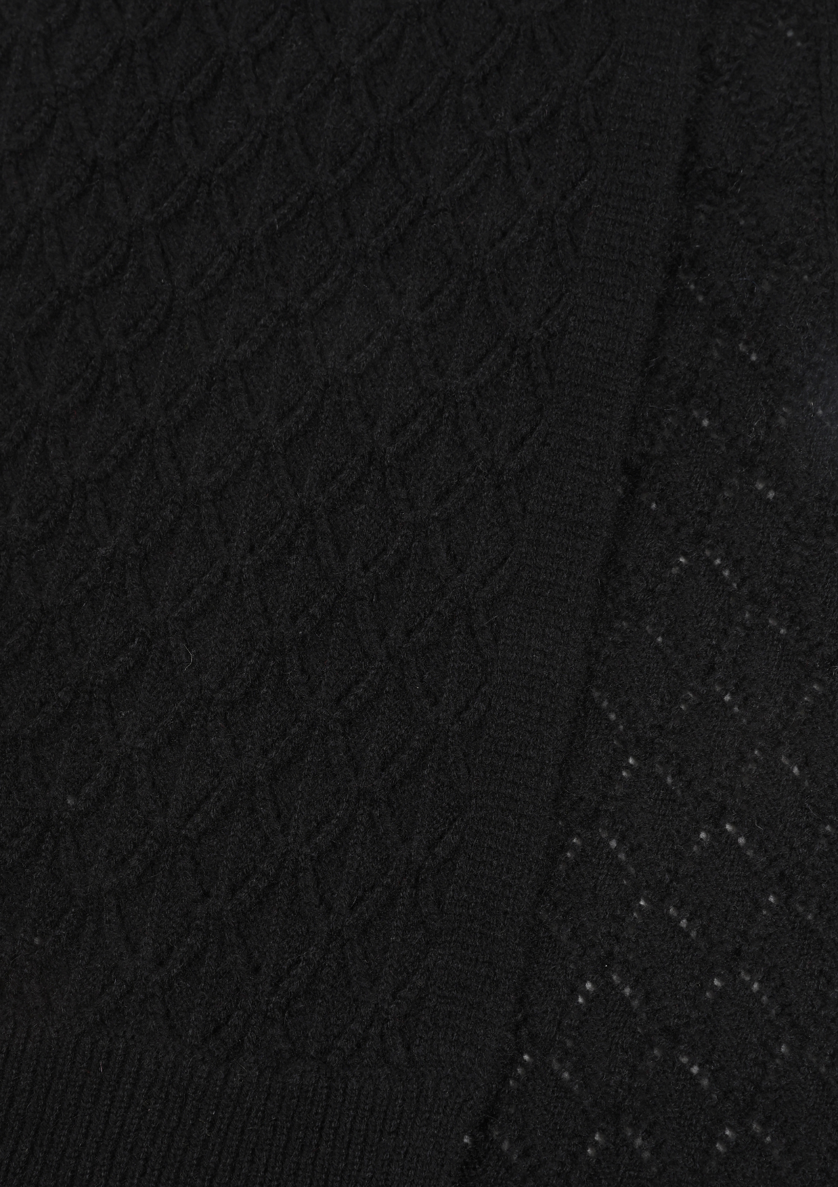 Pointelle Scarf in Black