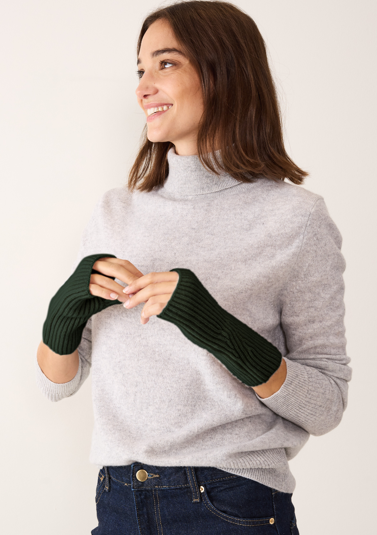Cashmere Mitt in Rifle Green
