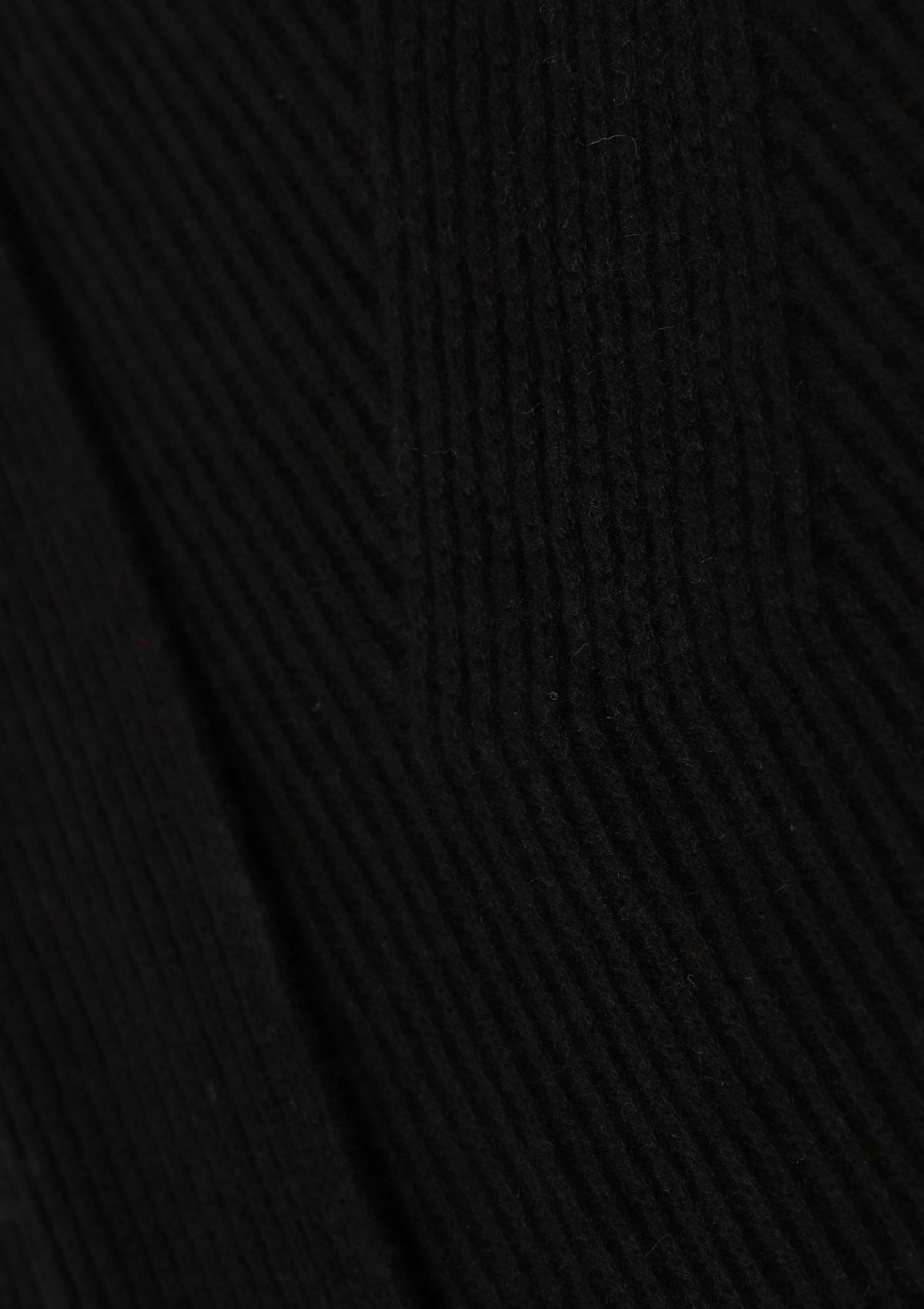 Ribbed Cashmere Coatigan in Black