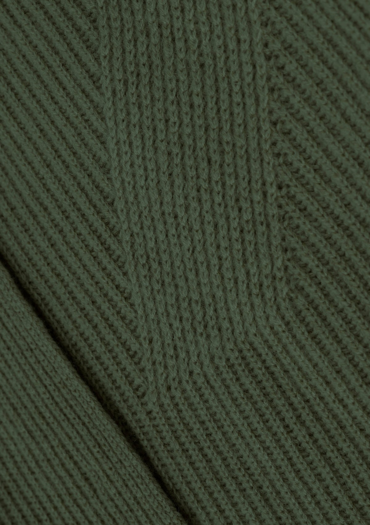 Ribbed Cashmere Coatigan in Cypress Green