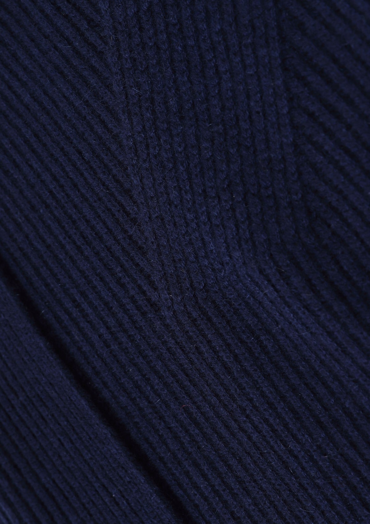 Ribbed Cashmere Coatigan in Midnight Blue