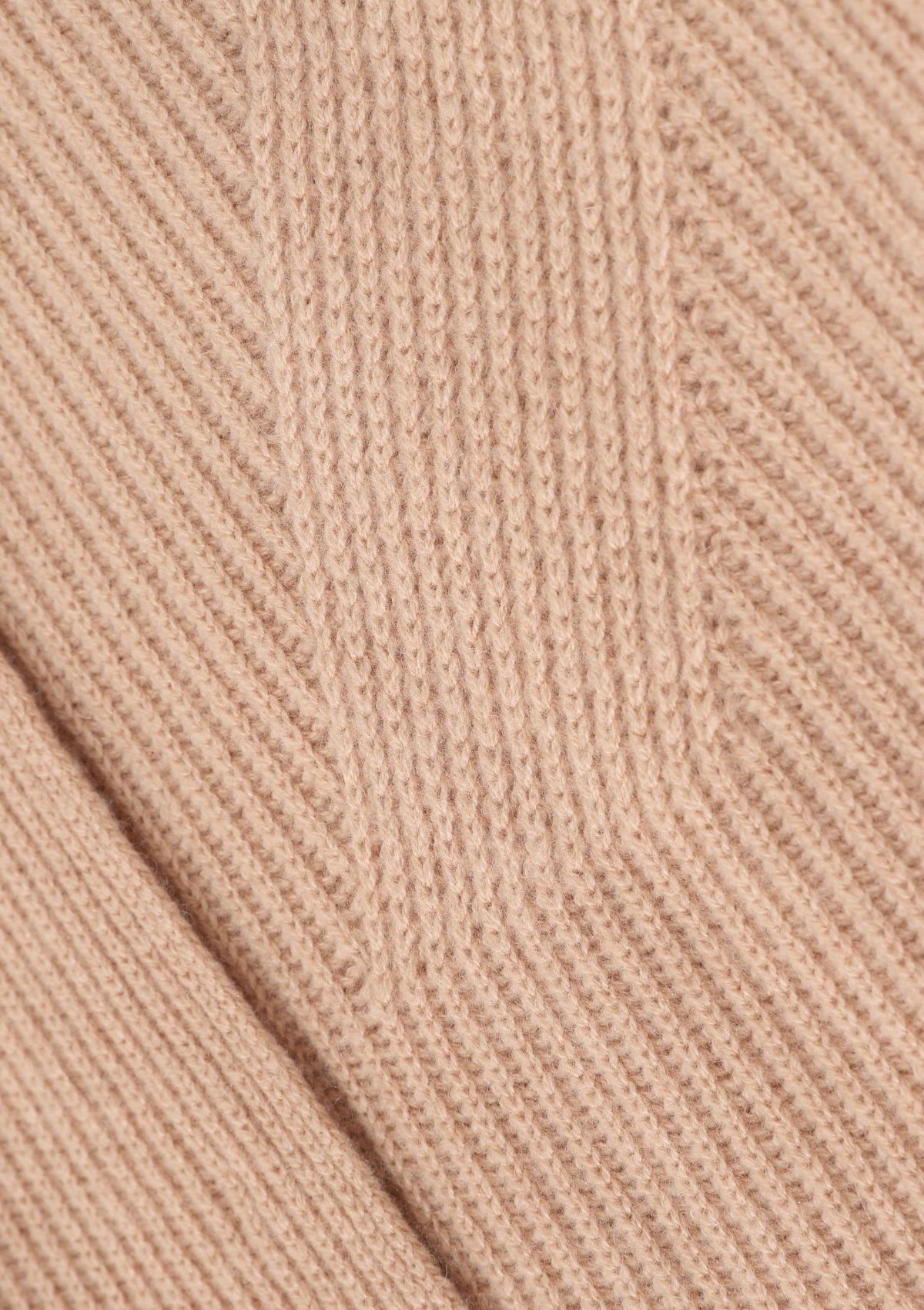 Ribbed Cashmere Coatigan in Toffee