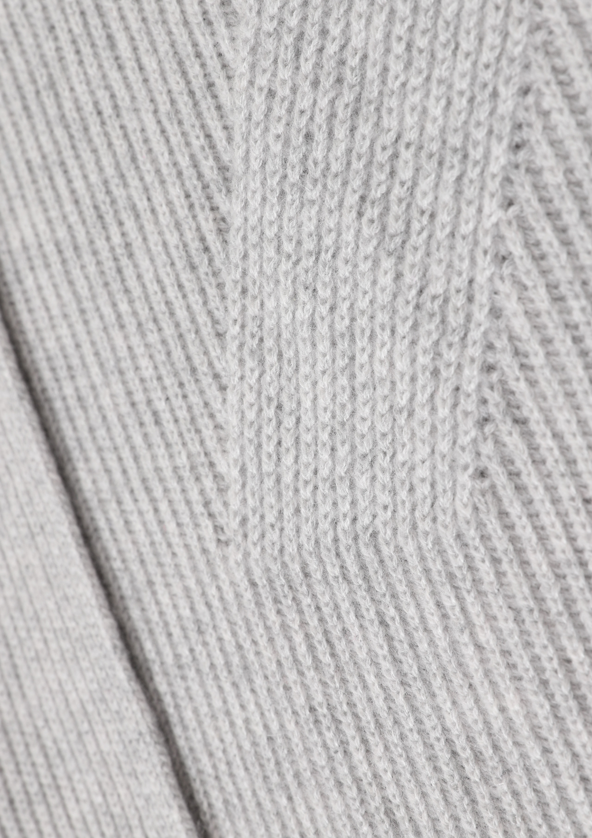 Ribbed Cashmere Coatigan in Foggy Grey