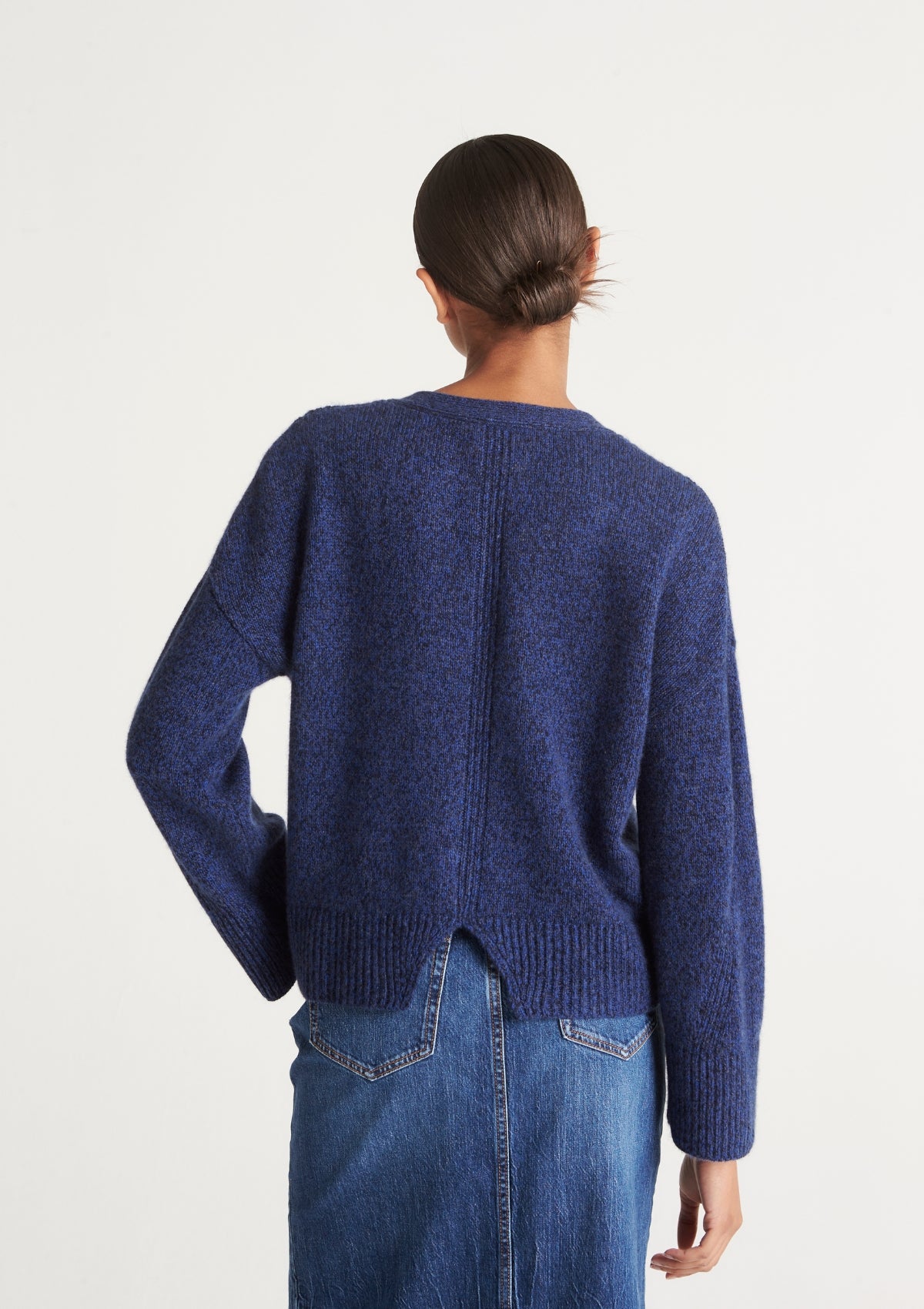 Lofty Cashmere Cardigan in Deep Blue