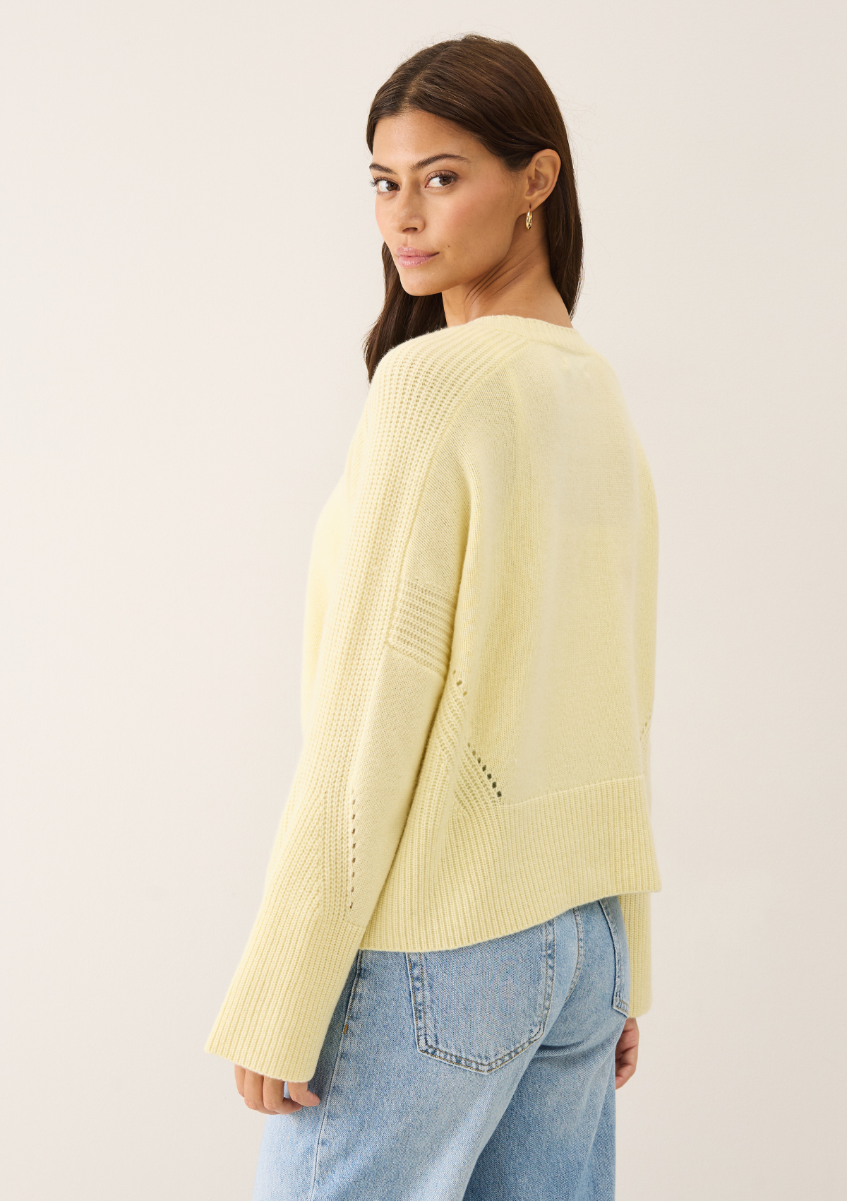 Cashmere Lofty Cardigan in Lemonade Yellow