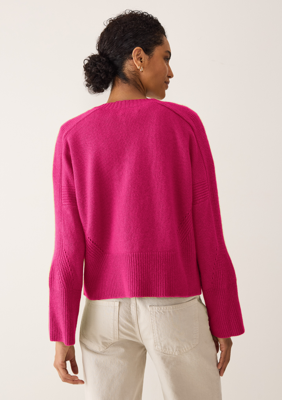 Cashmere Lofty Cardigan in Lipstick Pink