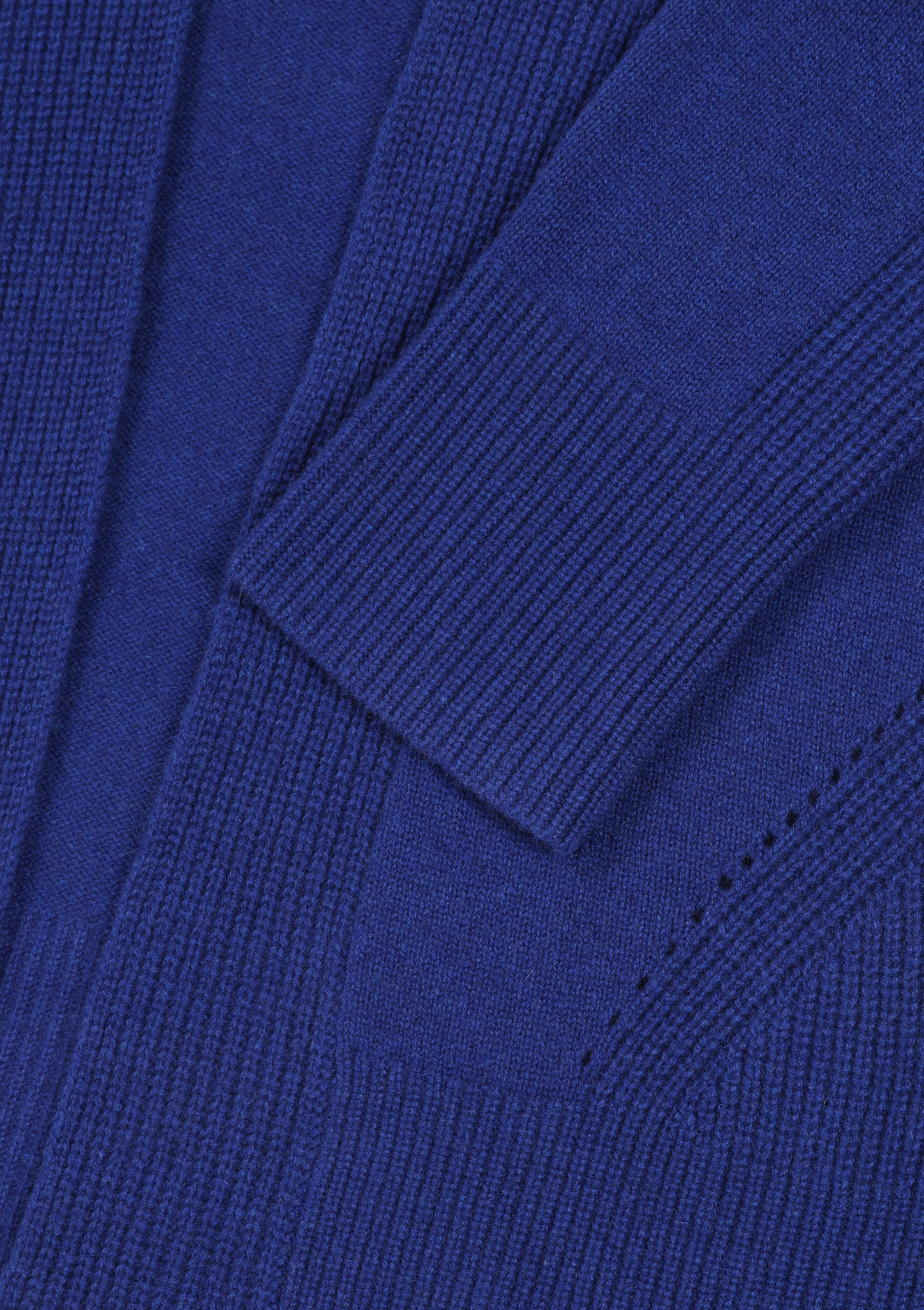 Ribbed Detail Edge to Edge Cardigan in Sodalite Blue