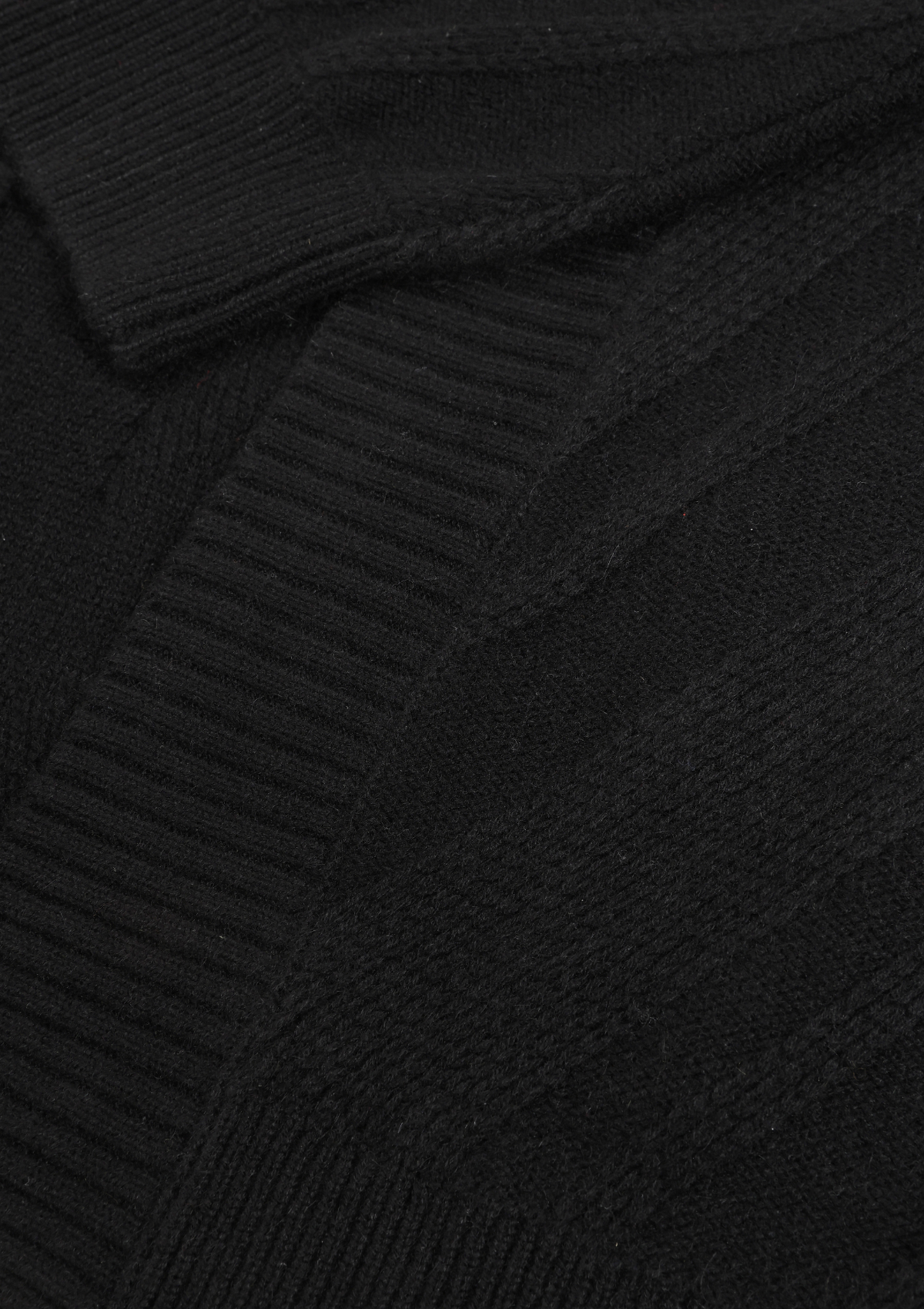 Textured Chevron Cardigan in Black