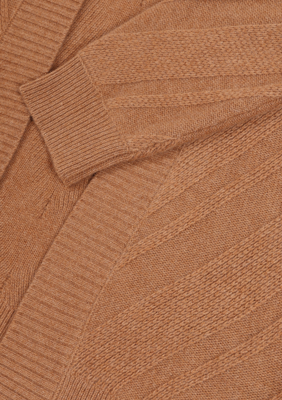 Textured Chevron Cardigan in Harvest Brown