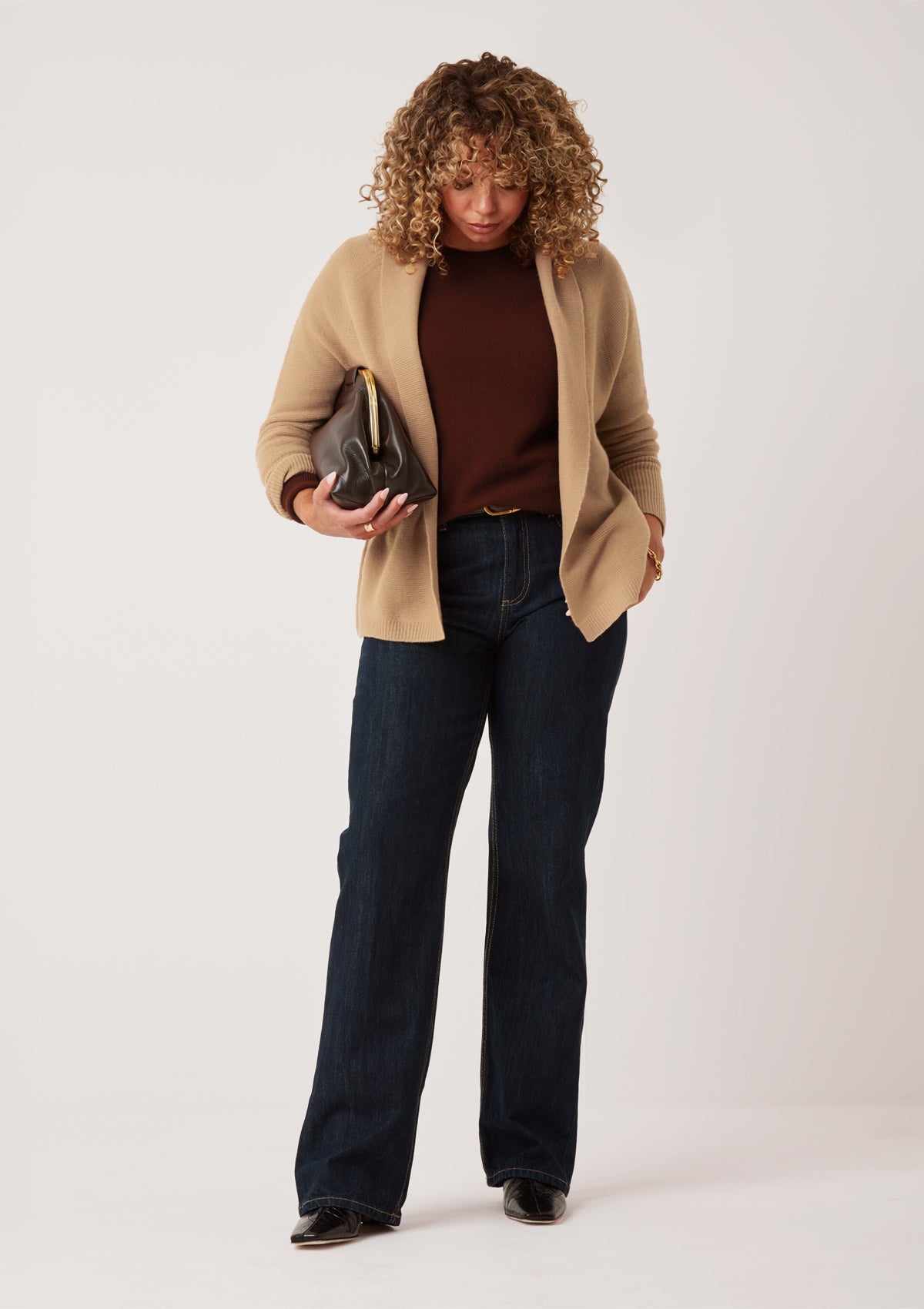 Relaxed Edge to Edge Cardigan in Honey