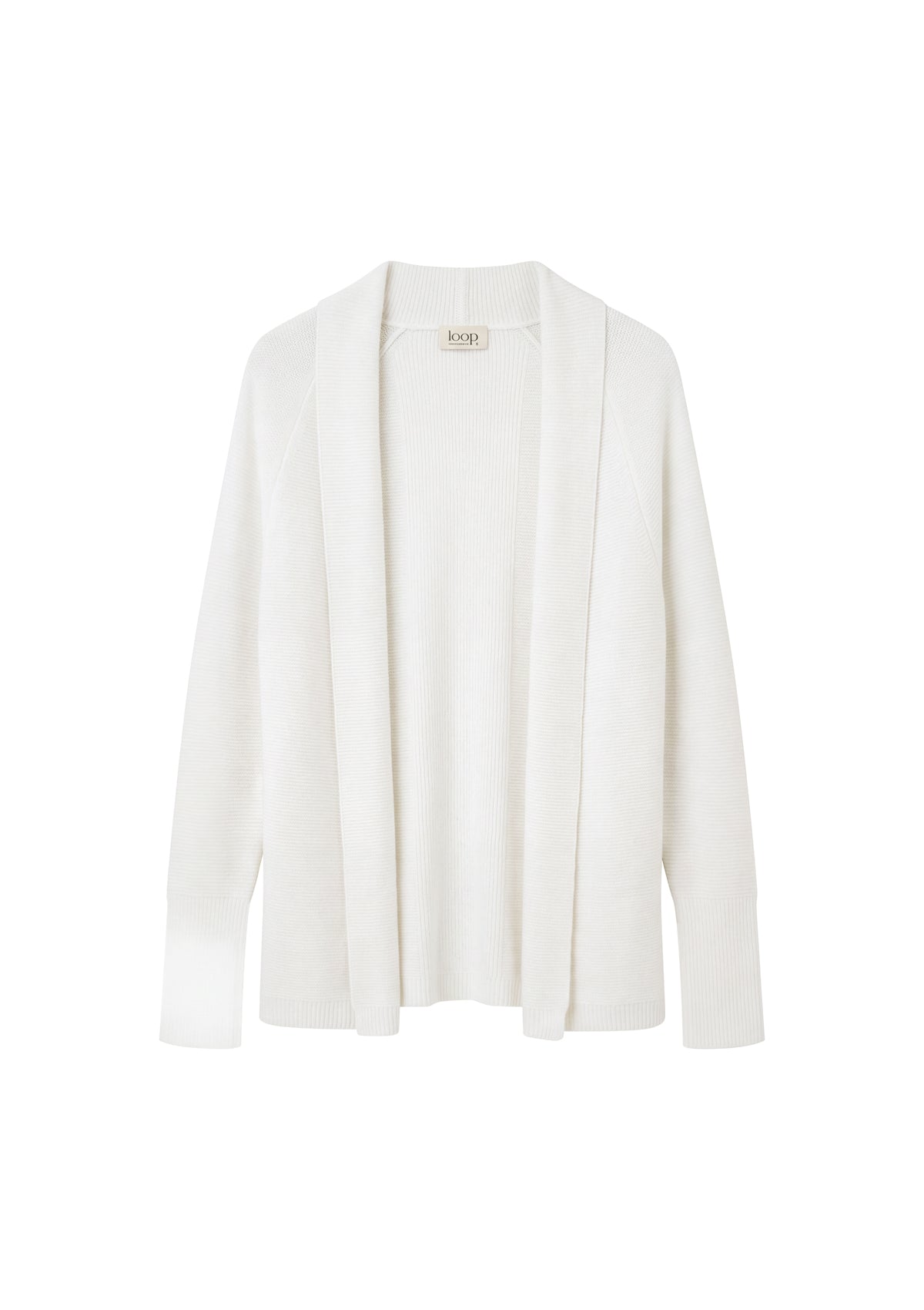 Relaxed Edge to Edge Cardigan in Snow White