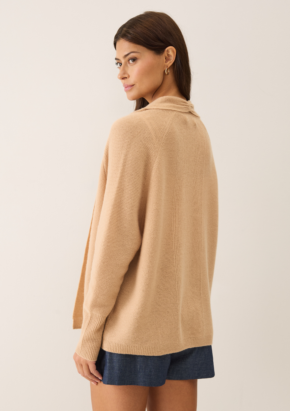 Relaxed Edge to Edge Cardigan in Honey